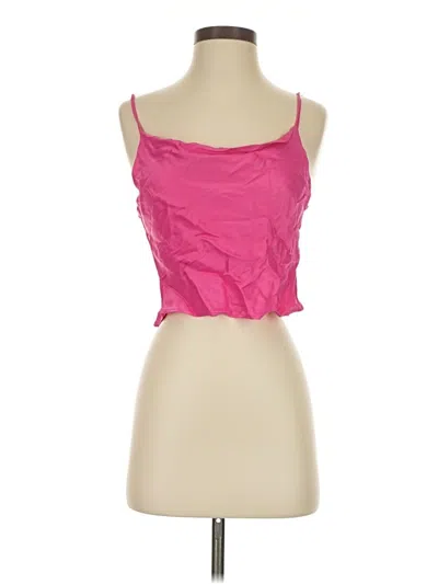 Pre-owned Zara Tank Top Pink Strapless Neckline Tops