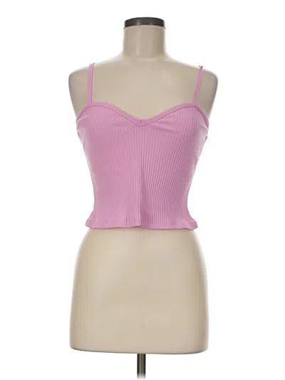 Pre-owned Zara Tank Top Pink Strapless Neckline Tops