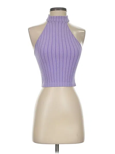 Pre-owned Zara Tank Top Purple Halter Neckline Tops