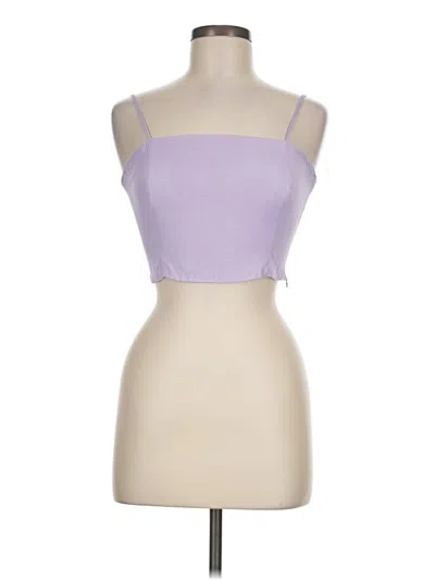 Pre-owned Zara Tank Top Purple Strapless Neckline Tops
