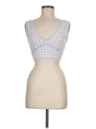 Pre-owned Zara Tank Top Purple Strapless Neckline Tops