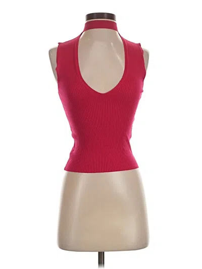 Pre-owned Zara Tank Top Red Halter Neckline Tops