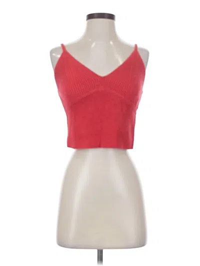 Pre-owned Zara Tank Top Red Strapless Neckline Tops