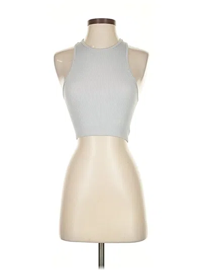 Pre-owned Zara Tank Top Silver Halter Neckline Tops