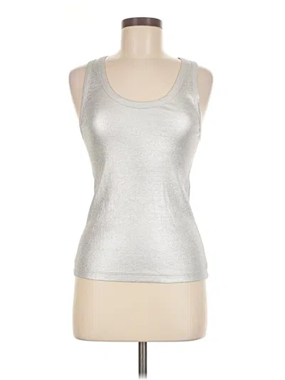 Pre-owned Zara Tank Top Silver Halter Neckline Tops