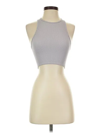 Pre-owned Zara Tank Top Silver Halter Neckline Tops