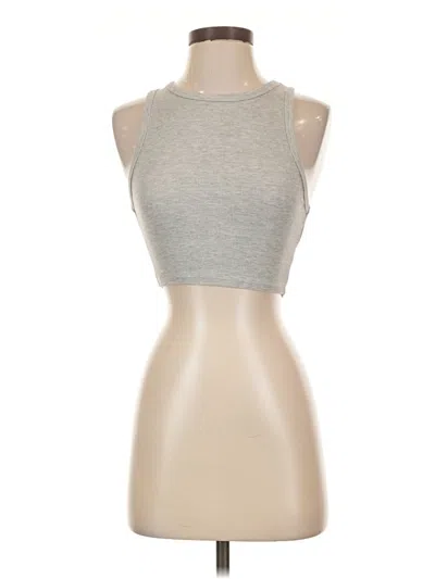 Pre-owned Zara Tank Top Silver Halter Neckline Tops