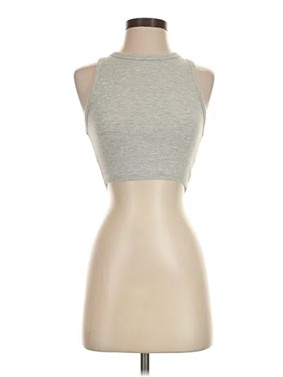 Pre-owned Zara Tank Top Silver Halter Neckline Tops