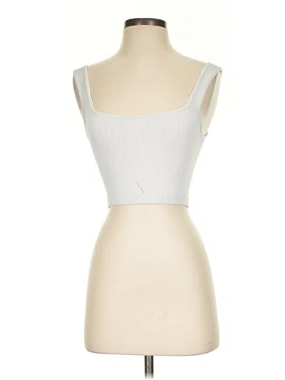 Pre-owned Zara Tank Top Silver Strapless Neckline Tops