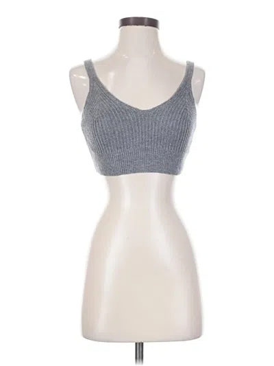 Pre-owned Zara Tank Top Silver Strapless Neckline Tops