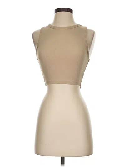 Pre-owned Zara Tank Top Tan Halter Neckline Tops