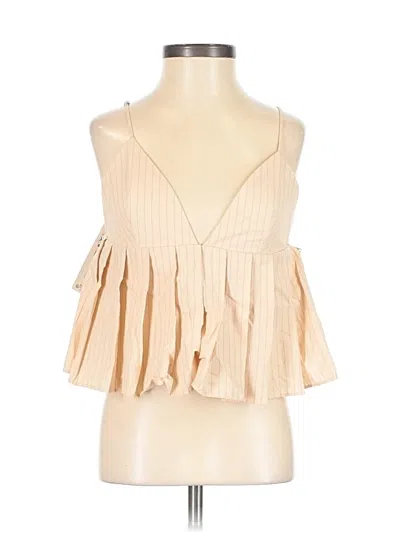 Pre-owned Zara Tank Top Tan Halter Neckline Tops
