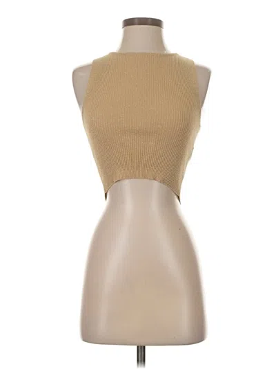 Pre-owned Zara Tank Top Tan Halter Neckline Tops