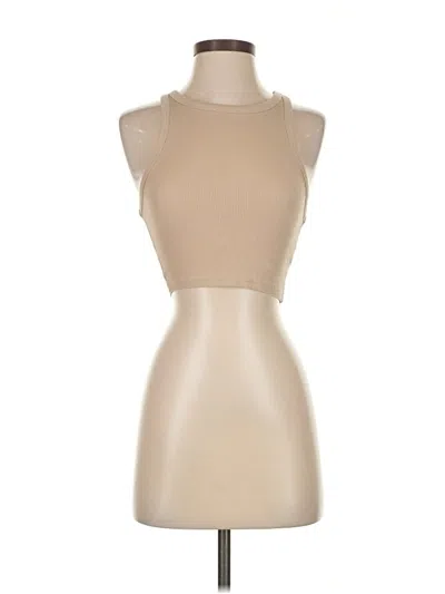 Pre-owned Zara Tank Top Tan Halter Neckline Tops