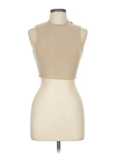 Pre-owned Zara Tank Top Tan Halter Neckline Tops