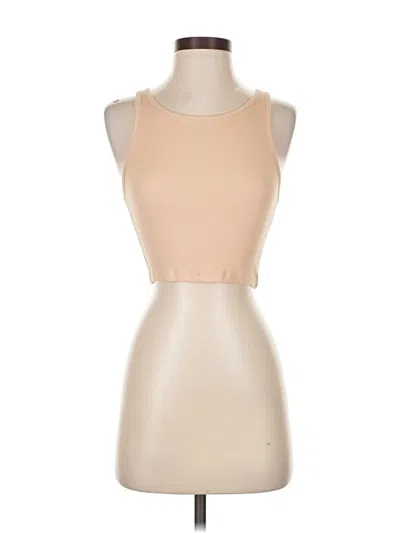 Pre-owned Zara Tank Top Tan Halter Neckline Tops
