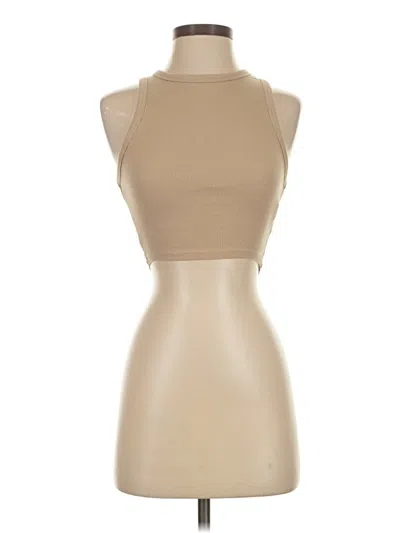 Pre-owned Zara Tank Top Tan Halter Neckline Tops