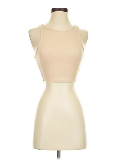 Pre-owned Zara Tank Top Tan Halter Neckline Tops