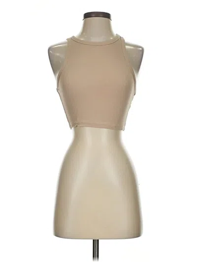 Pre-owned Zara Tank Top Tan Halter Neckline Tops