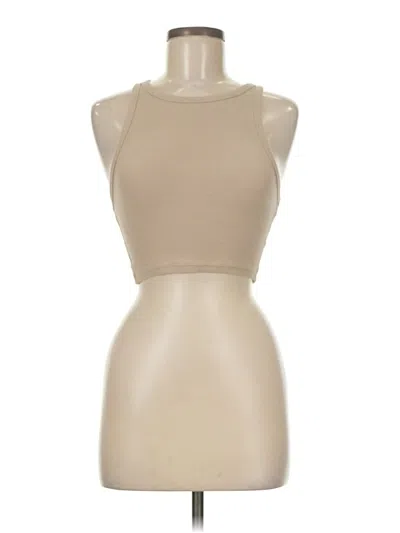 Pre-owned Zara Tank Top Tan Halter Neckline Tops