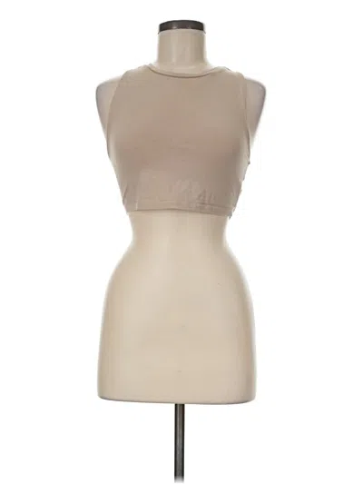 Pre-owned Zara Tank Top Tan Halter Neckline Tops