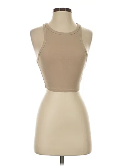 Pre-owned Zara Tank Top Tan Halter Neckline Tops