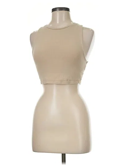 Pre-owned Zara Tank Top Tan Halter Neckline Tops