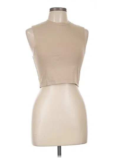 Pre-owned Zara Tank Top Tan Halter Neckline Tops