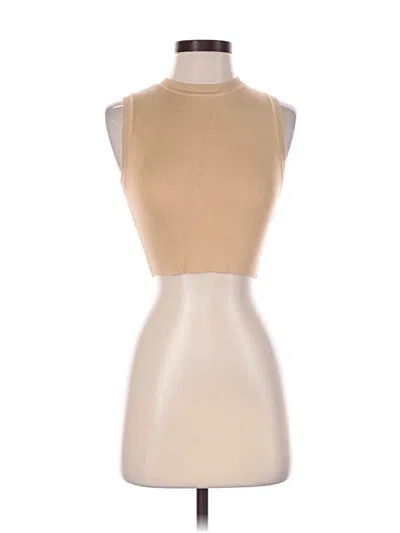 Pre-owned Zara Tank Top Tan Halter Neckline Tops