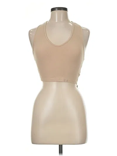 Pre-owned Zara Tank Top Tan Halter Neckline Tops