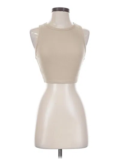 Pre-owned Zara Tank Top Tan Halter Neckline Tops