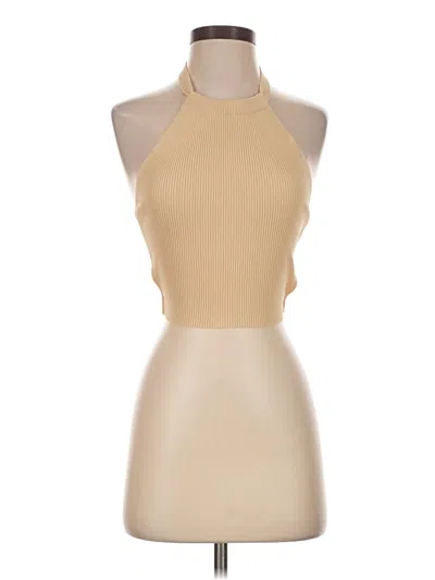 Pre-owned Zara Tank Top Tan Halter Neckline Tops