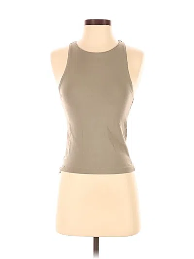Pre-owned Zara Tank Top Tan Halter Neckline Tops In Brown