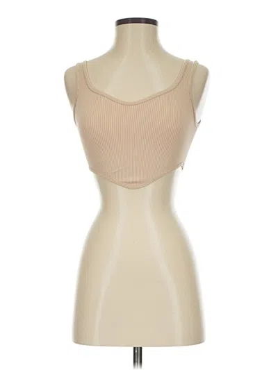 Pre-owned Zara Tank Top Tan Strapless Neckline Tops