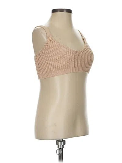 Pre-owned Zara Tank Top Tan Strapless Neckline Tops