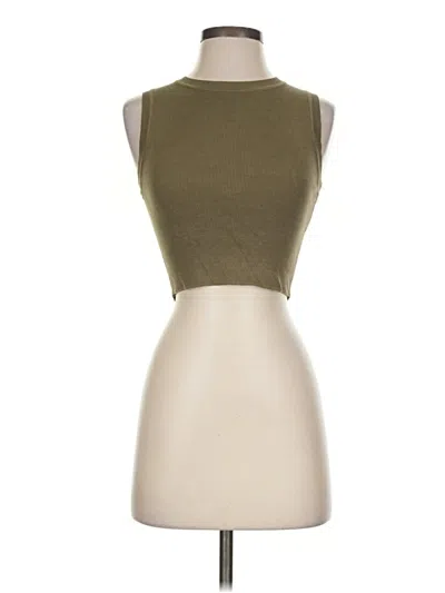 Pre-owned Zara Tank Top Tan Strapless Neckline Tops