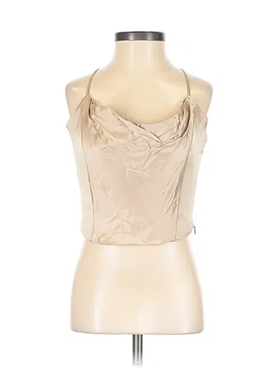 Pre-owned Zara Tank Top Tan Strapless Neckline Tops
