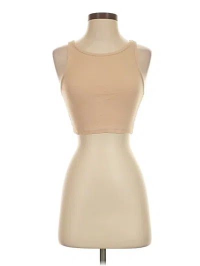 Pre-owned Zara Tank Top Tan Strapless Neckline Tops