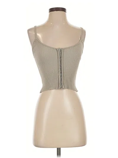 Pre-owned Zara Tank Top Tan Strapless Neckline Tops