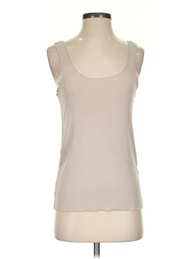 Pre-owned Zara Tank Top Tan Strapless Neckline Tops In Brown