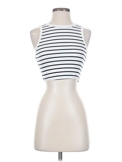 Pre-owned Zara Tank Top White Halter Neckline Tops