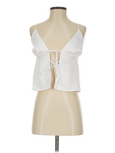 Zara Tank Top White Halter Neckline Tops