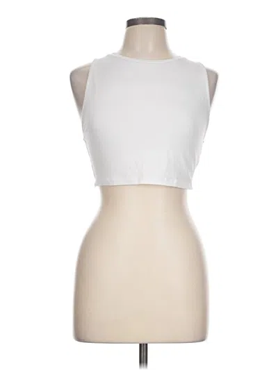 Pre-owned Zara Tank Top White Halter Neckline Tops