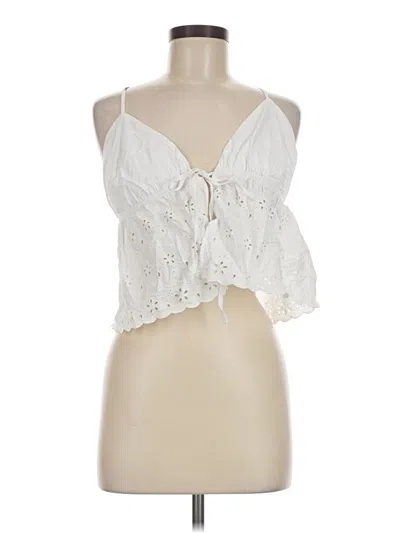 Pre-owned Zara Tank Top White Halter Neckline Tops