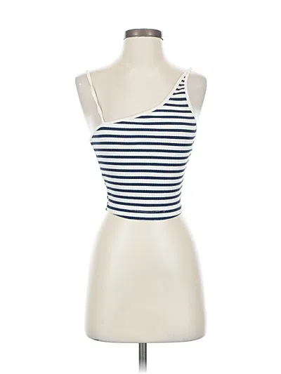 Pre-owned Zara Tank Top White One Shoulder Neckline Tops
