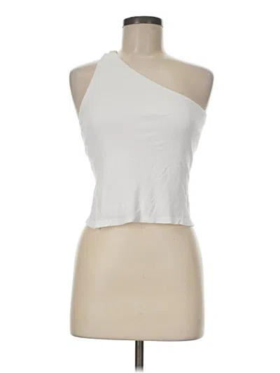Pre-owned Zara Tank Top White One Shoulder Neckline Tops