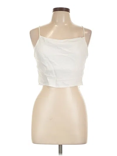 Pre-owned Zara Tank Top White Strapless Neckline Tops