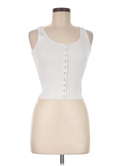 Pre-owned Zara Tank Top White Strapless Neckline Tops