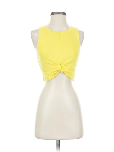 Pre-owned Zara Tank Top Yellow Halter Neckline Tops
