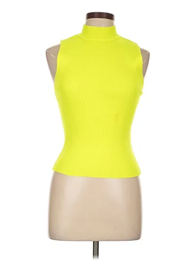 Pre-owned Zara Tank Top Yellow Halter Neckline Tops